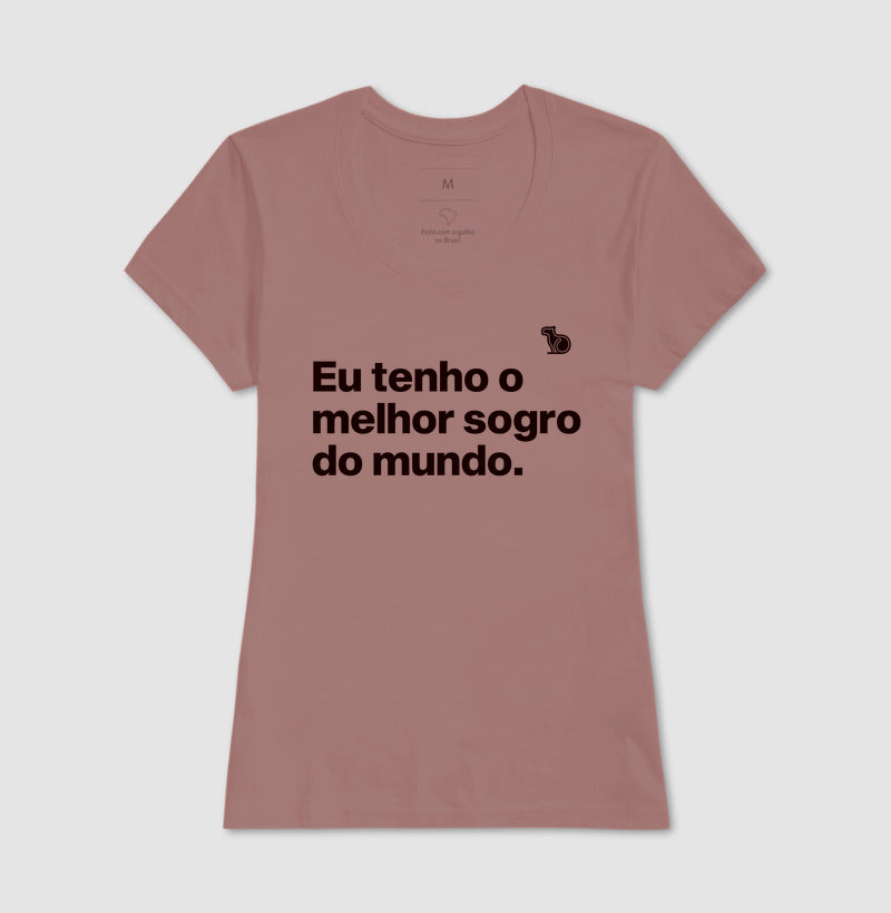 CAMISETA EU TENHO O MELHOR SOGRO DO MUNDO