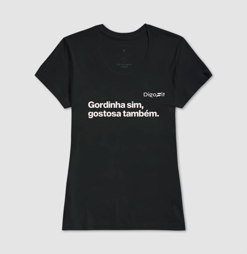 CAMISETA ACADEMIA GORDINHA SIM GOSTOSA TAMBÉM