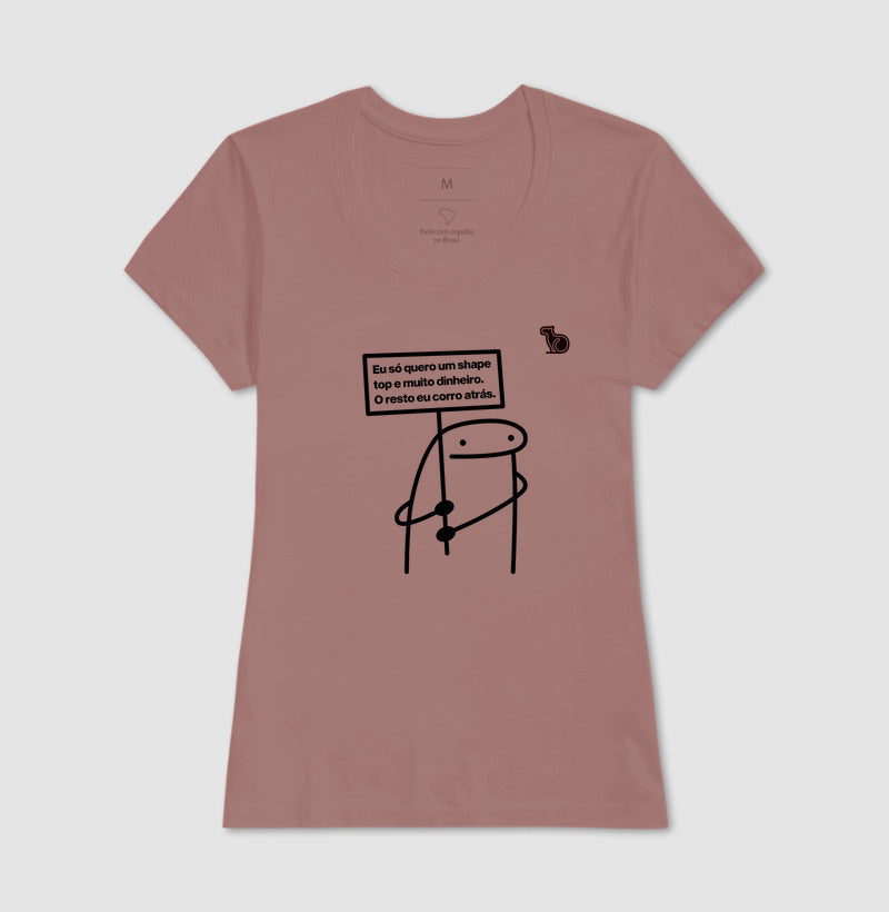 CAMISETA ANO NOVO UM SHAPE TOP E MUITO DINHEIRO