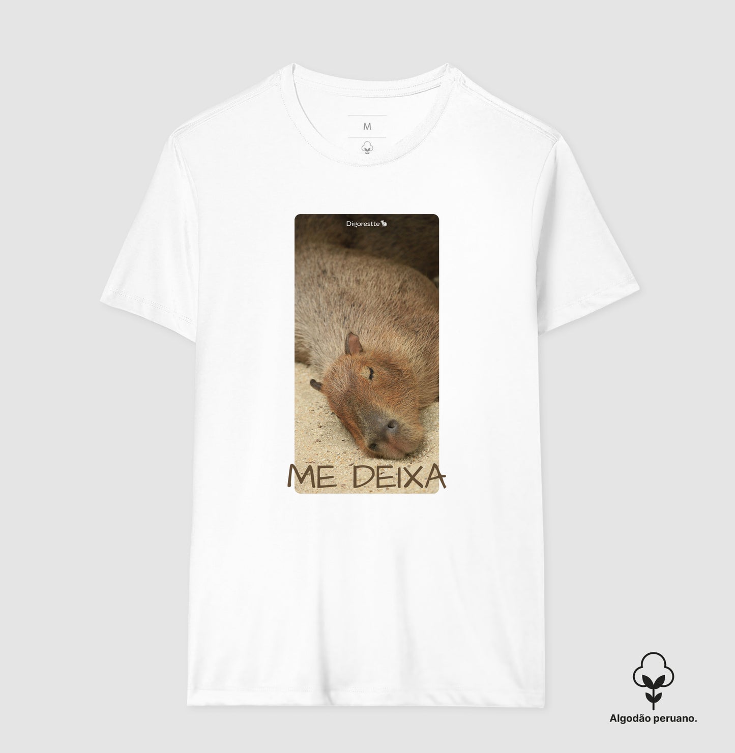 CAMISETA ALGODÃO PERUANO CAPIVARA ME DEIXA