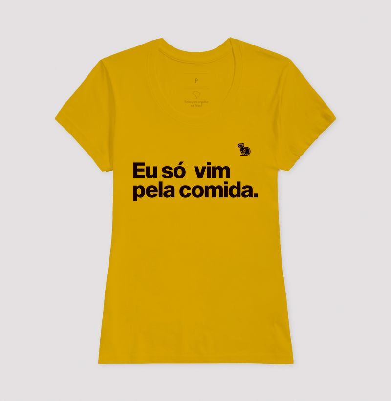 CAMISETA CASAL SÓ VIM PELA COMIDA