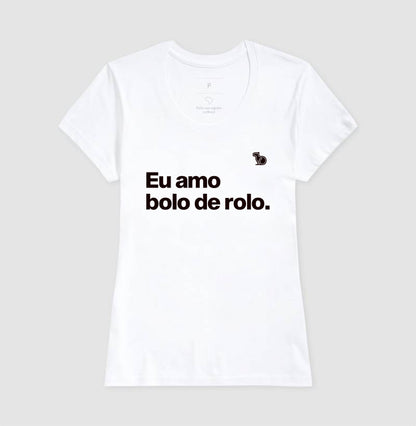 CAMISETA CASAL EU AMO BOLO DE ROLO