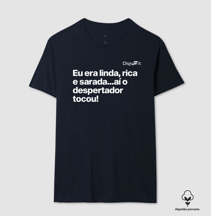 CAMISETA ALGODÃO PERUANO ACADEMIA LINDA RICA E SARADA