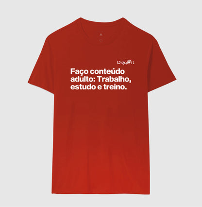 CAMISETA ACADEMIA EU FAÇO CONTEÚDO ADULTO
