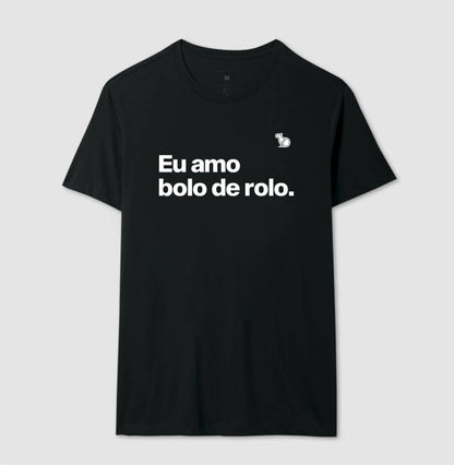 CAMISETA CASAL EU AMO BOLO DE ROLO