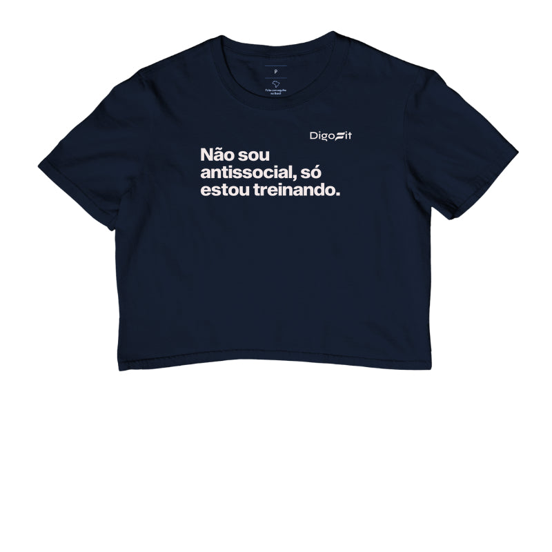 CROPPED ACADEMIA NÃO SOU ANTISSOCIAL SÓ ESTOU TREINANDO