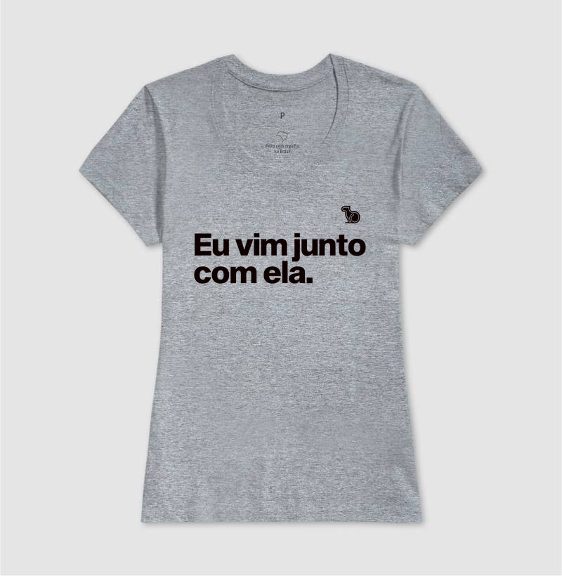CAMISETA CASAL EU VIM JUNTO COM ELA