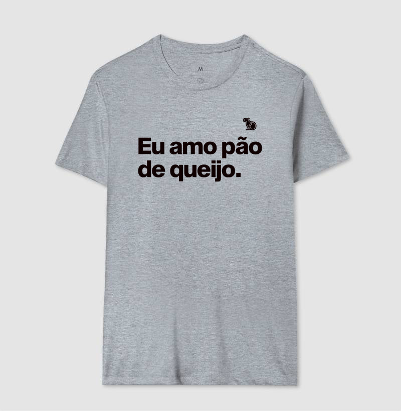 CAMISETA CASAL EU AMO PÃO DE QUEIJO