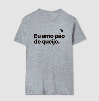 CAMISETA CASAL EU AMO PÃO DE QUEIJO