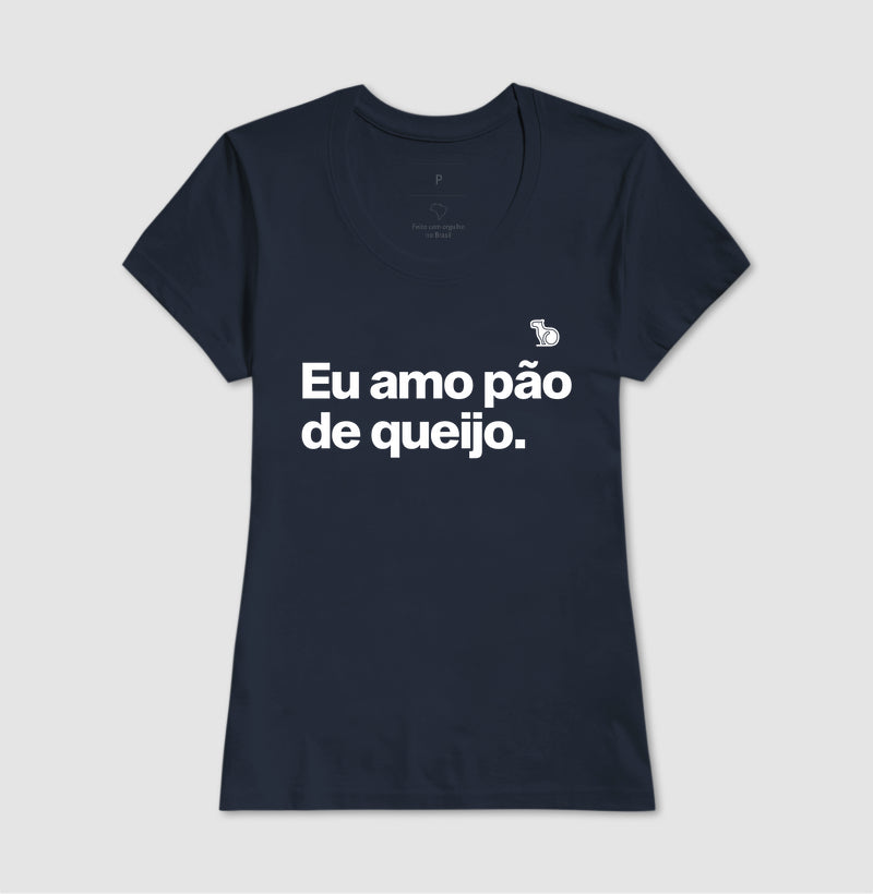 CAMISETA CASAL EU AMO PÃO DE QUEIJO