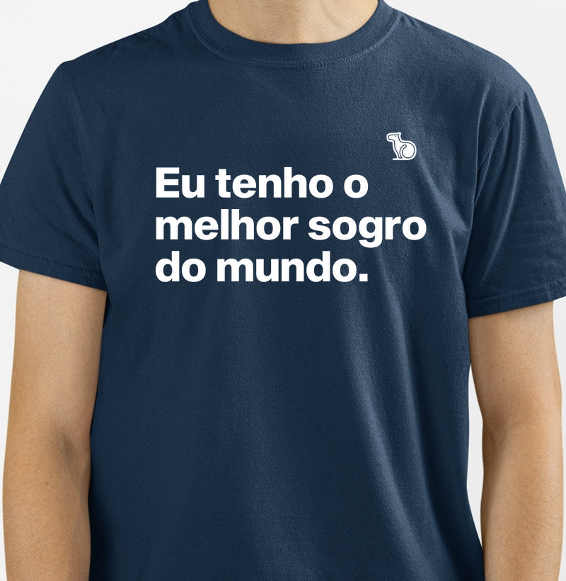 CAMISETA EU TENHO O MELHOR SOGRO DO MUNDO