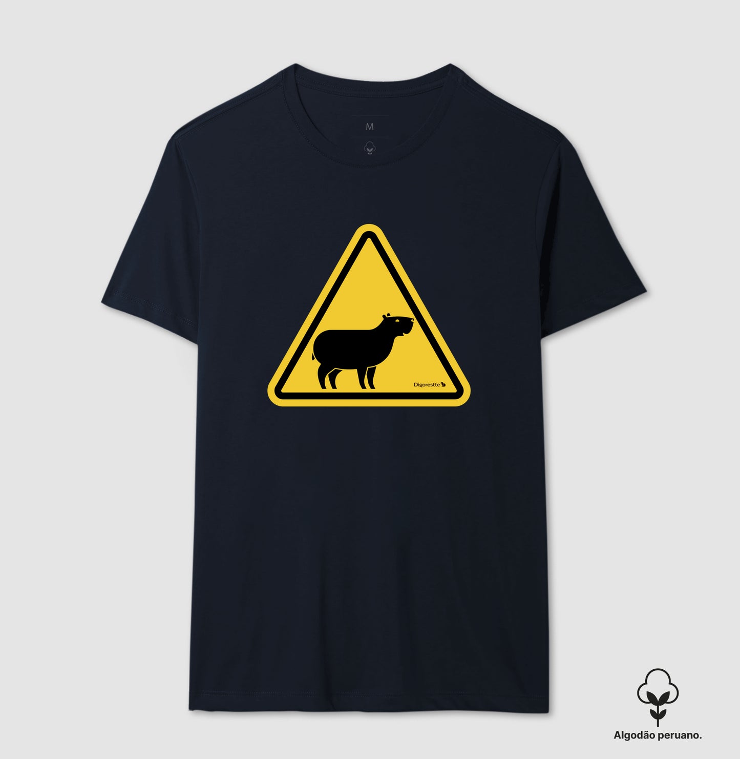CAMISETA ALGODÃO PERUANO CUIDADO CAPIVARA