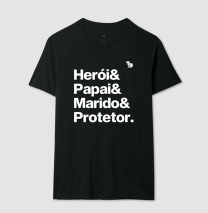 CAMISETA HERÓI PAPAI MARIDO E PROTETOR
