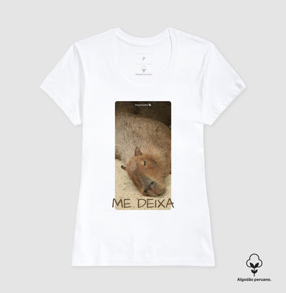 CAMISETA ALGODÃO PERUANO CAPIVARA ME DEIXA