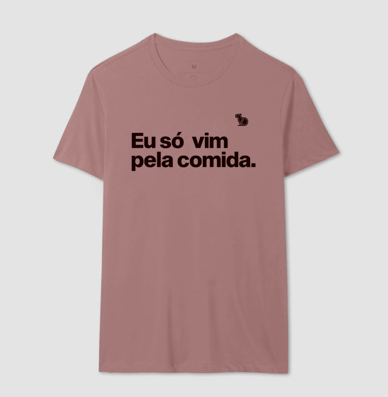 CAMISETA CASAL SÓ VIM PELA COMIDA