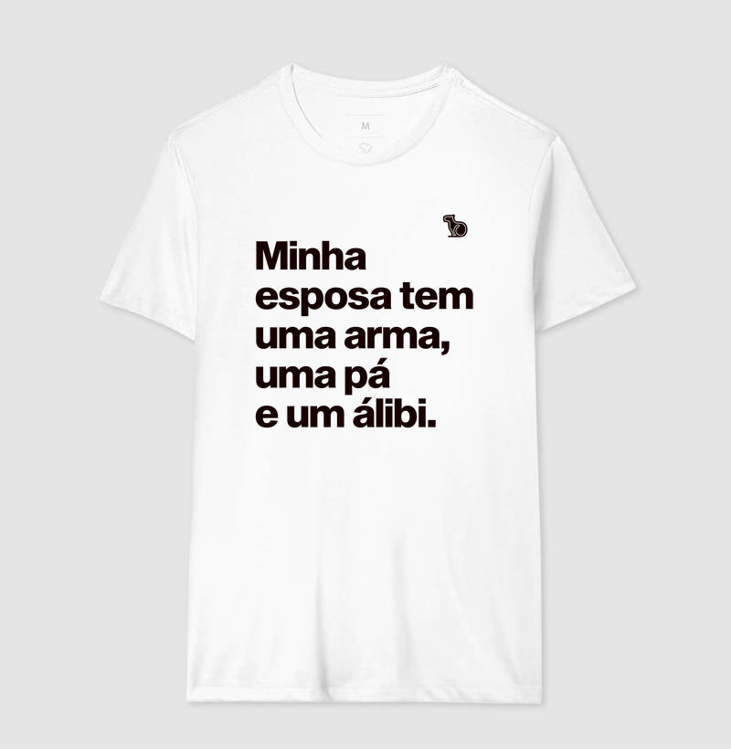 CAMISETA ESPOSA COM ÁLIBI