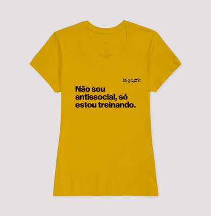 CAMISETA ACADEMIA NÃO SOU ANTISSOCIAL SÓ ESTOU TREINANDO