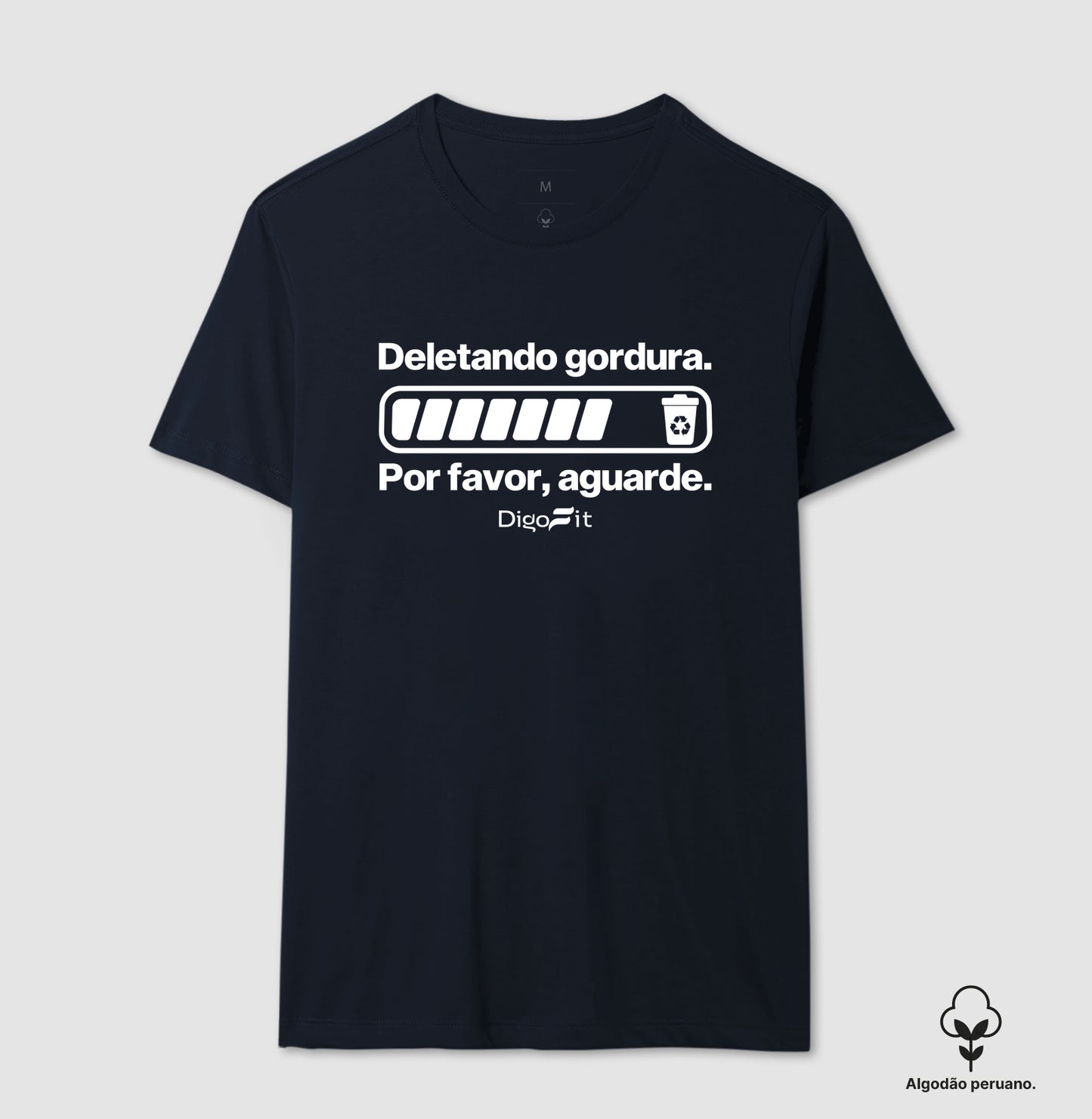 CAMISETA ALGODÃO PERUANO ACADEMIA DELETANDO GORDURA