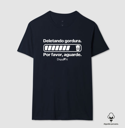 CAMISETA ALGODÃO PERUANO ACADEMIA DELETANDO GORDURA