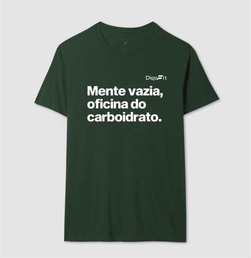 CAMISETA ACADEMIA MENTE VAZIA OFICINA DO CARBOIDRATO