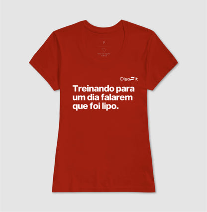 CAMISETA ACADEMIA TREINANDO PARA DIZEREM QUE FOI LIPO