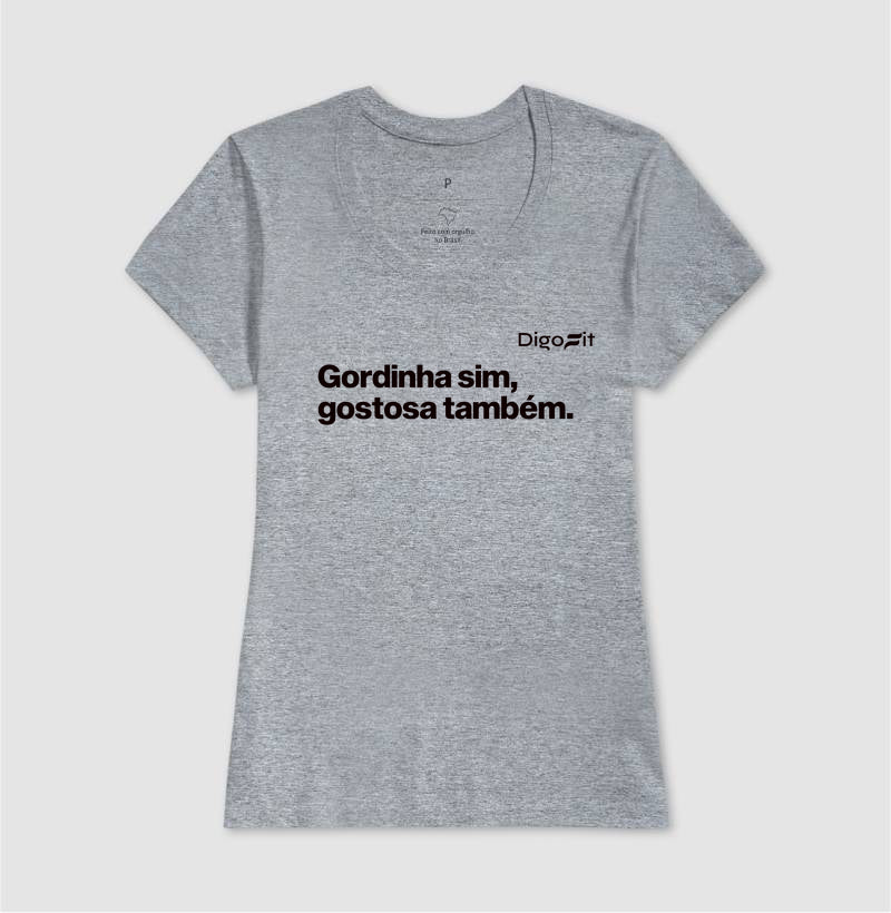 CAMISETA ACADEMIA GORDINHA SIM GOSTOSA TAMBÉM