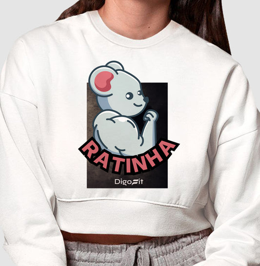 MOLETOM CROPPED ACADEMIA RATINHA
