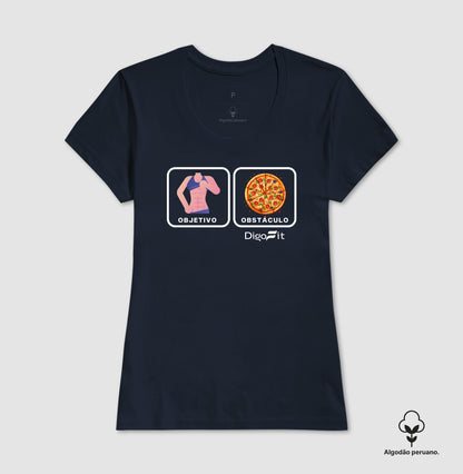 CAMISETA ALGODÃO PERUANO ACADEMIA OBJETIVO X OBSTÁCULO