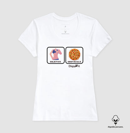 CAMISETA ALGODÃO PERUANO ACADEMIA OBJETIVO X OBSTÁCULO