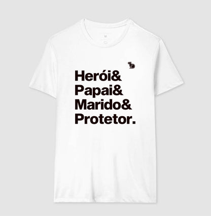 CAMISETA HERÓI PAPAI MARIDO E PROTETOR