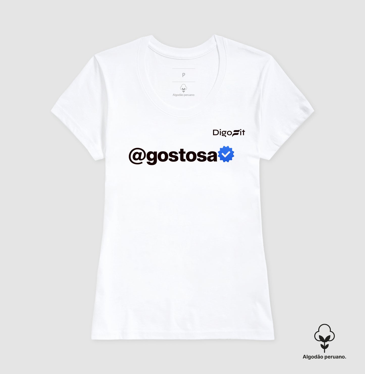 CAMISETA ALGODÃO PERUANO ACADEMIA VERIFICADA COMO UMA GOSTOSA