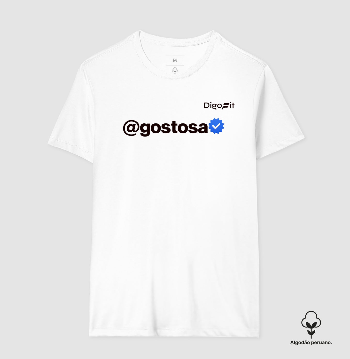 CAMISETA ALGODÃO PERUANO ACADEMIA VERIFICADA COMO UMA GOSTOSA