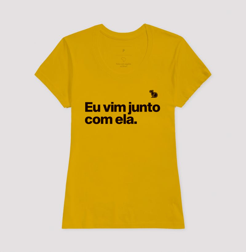 CAMISETA CASAL EU VIM JUNTO COM ELA