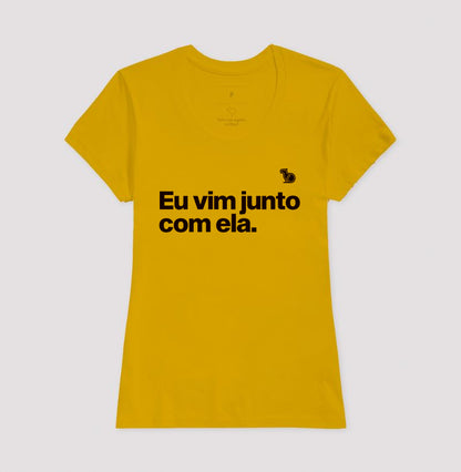 CAMISETA CASAL EU VIM JUNTO COM ELA