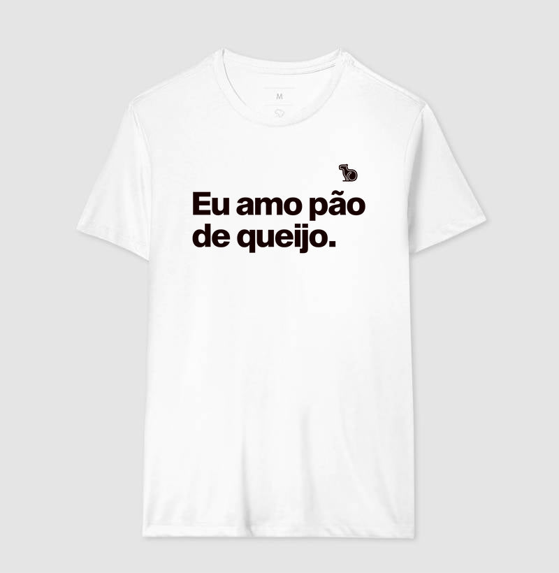 CAMISETA CASAL EU AMO PÃO DE QUEIJO