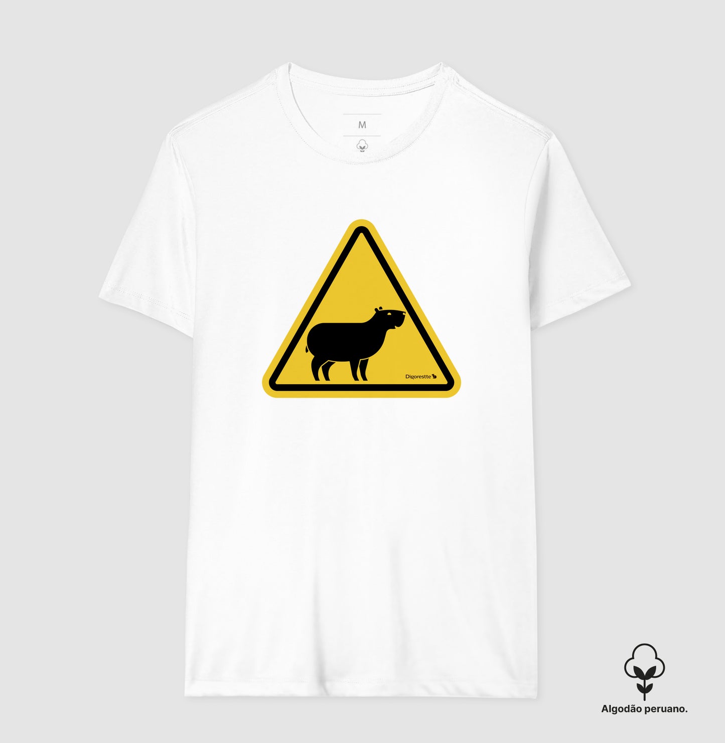 CAMISETA ALGODÃO PERUANO CUIDADO CAPIVARA