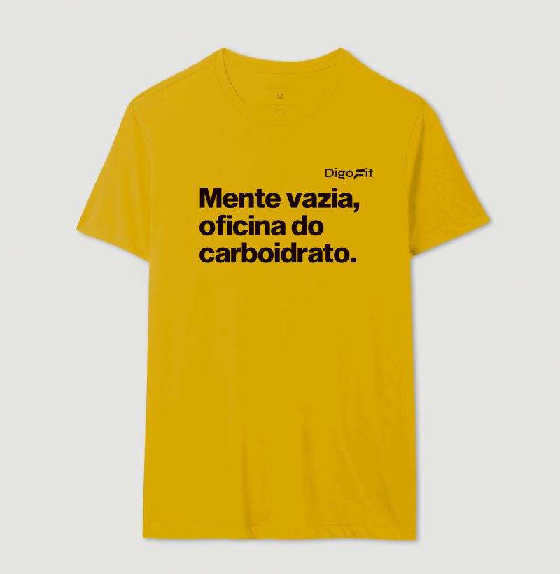 CAMISETA ACADEMIA MENTE VAZIA OFICINA DO CARBOIDRATO
