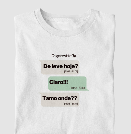 CAMISETA ANO NOVO RÉVEILLON DE LEVE