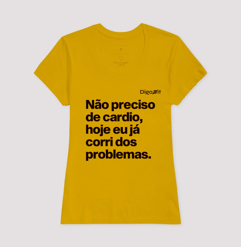 CAMISETA ACADEMIA HOJE EU CORRI DOS PROBLEMAS