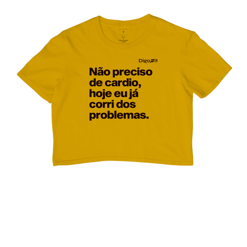 CROPPED ACADEMIA HOJE EU CORRI DOS PROBLEMAS