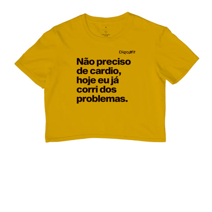 CROPPED ACADEMIA HOJE EU CORRI DOS PROBLEMAS