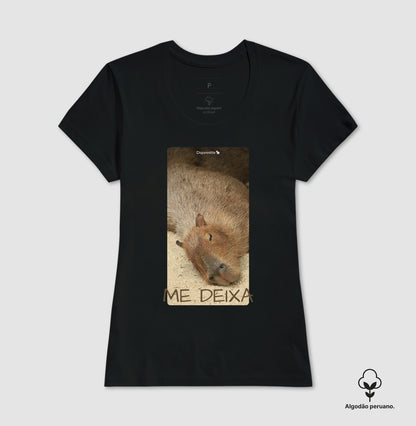 CAMISETA ALGODÃO PERUANO CAPIVARA ME DEIXA