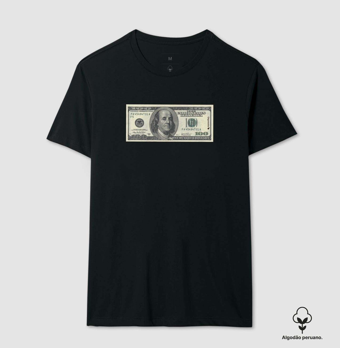 CAMISETA ALGODÃO PERUANO ANO NOVO DÓLAR