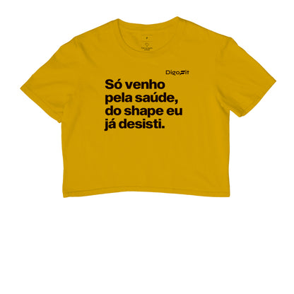 CROPPED ACADEMIA SÓ VENHO PELA SAÚDE