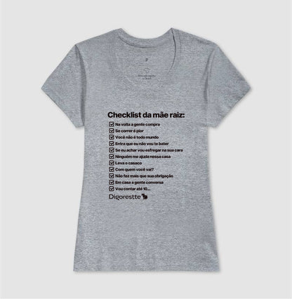 CAMISETA CHECKLIST MÃE RAIZ
