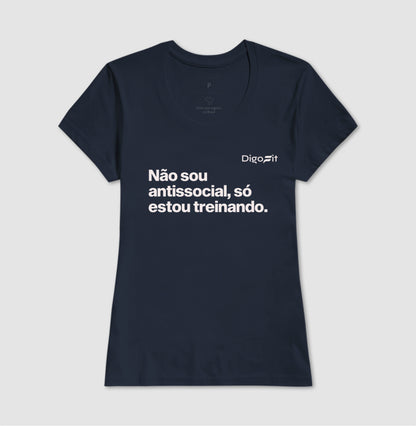 CAMISETA ACADEMIA NÃO SOU ANTISSOCIAL SÓ ESTOU TREINANDO