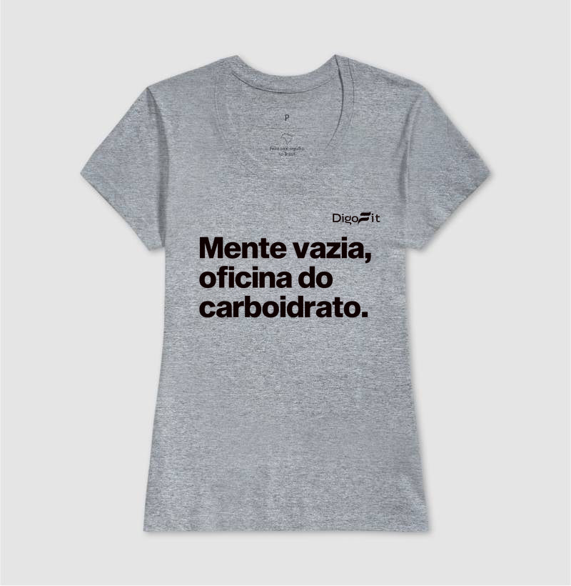 CAMISETA ACADEMIA MENTE VAZIA OFICINA DO CARBOIDRATO