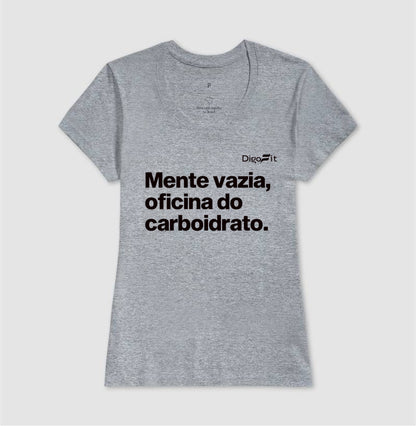 CAMISETA ACADEMIA MENTE VAZIA OFICINA DO CARBOIDRATO