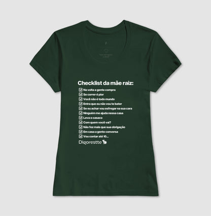 CAMISETA CHECKLIST MÃE RAIZ