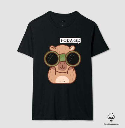 CAMISETA ALGODÃO PERUANO CAPIVARA ESTRESSADA